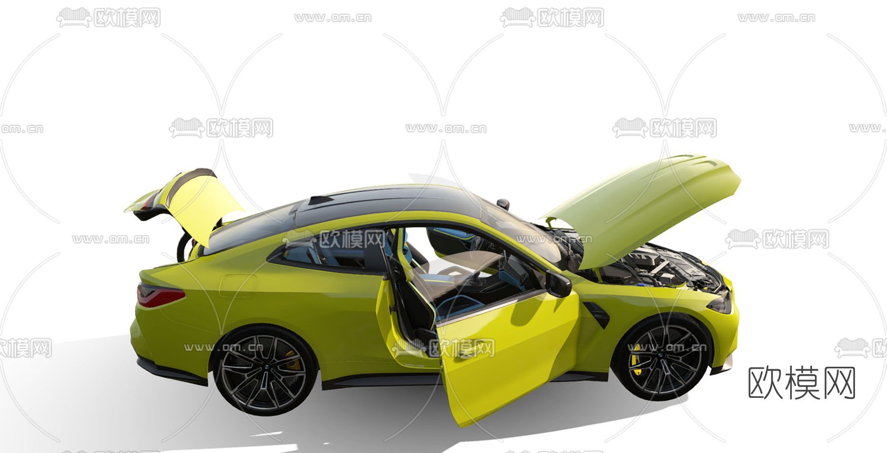 现代宝马汽车3d模型下载（渲染图2）