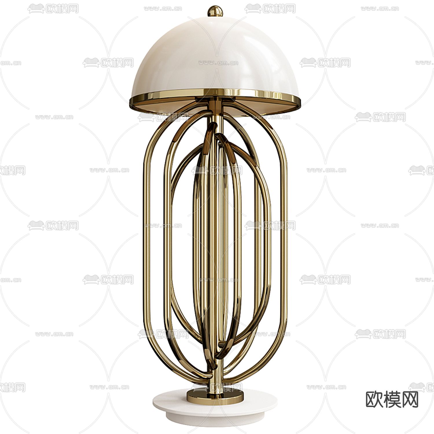 现代轻奢金属台灯3d模型下载