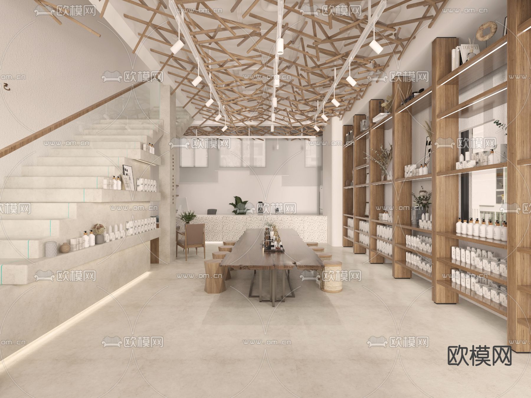 侘寂美容院3d模型