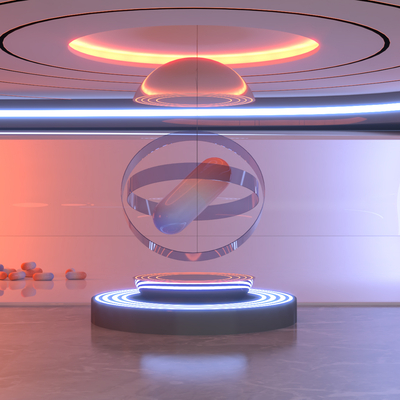 未来时间胶囊科技展厅3d模型