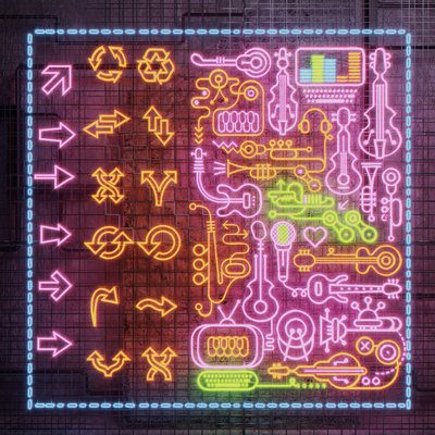 现代霓虹灯su模型 