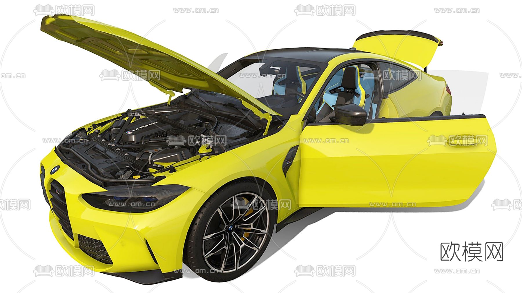 现代宝马汽车3d模型下载（渲染图1）
