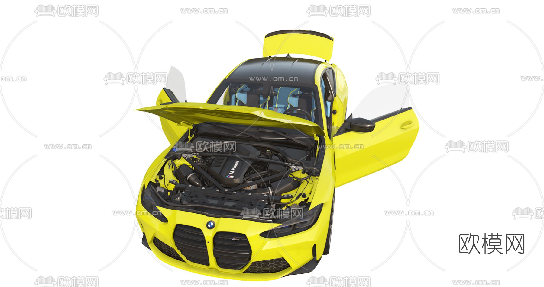 现代宝马汽车3d模型下载（渲染图3）