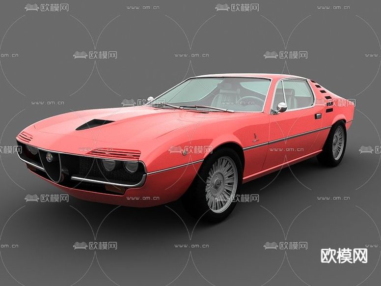 现代阿尔法罗密欧蒙特利尔跑车3d模型下载(渲染图1)