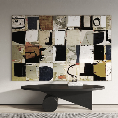 侘寂风抽象装饰画su模型