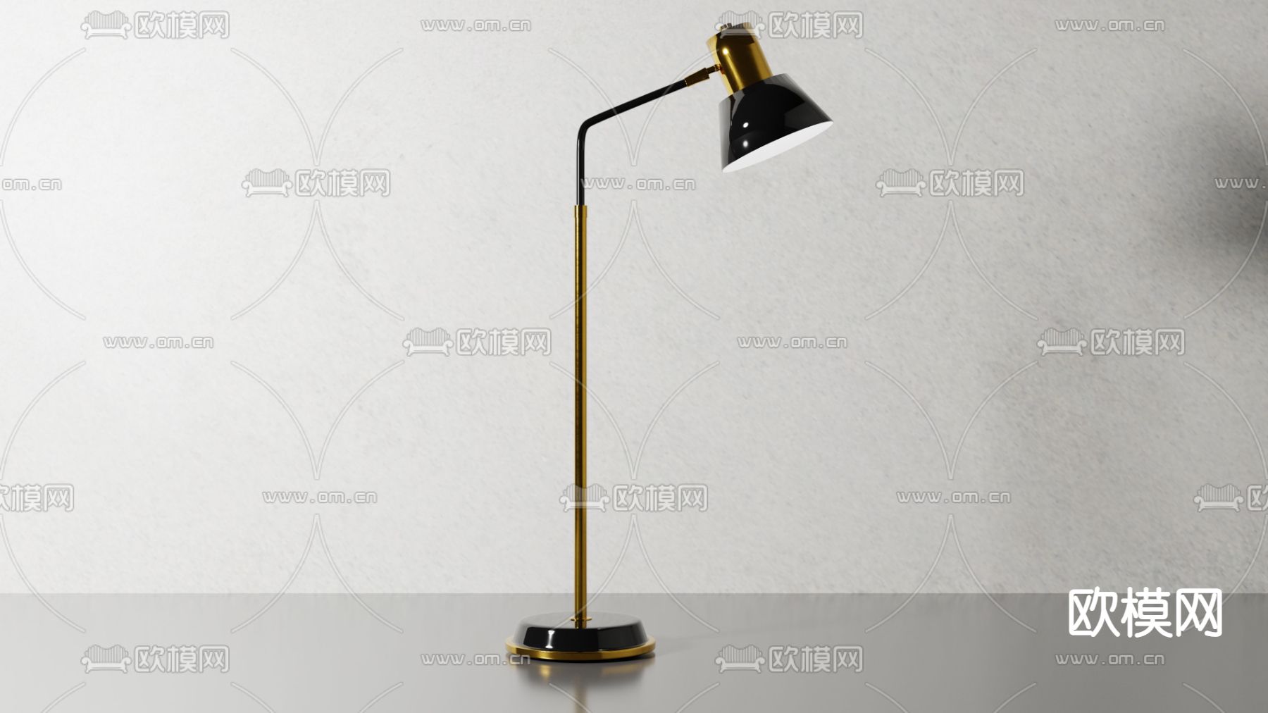 现代轻奢复古创意不锈钢台灯免费3d模型下载