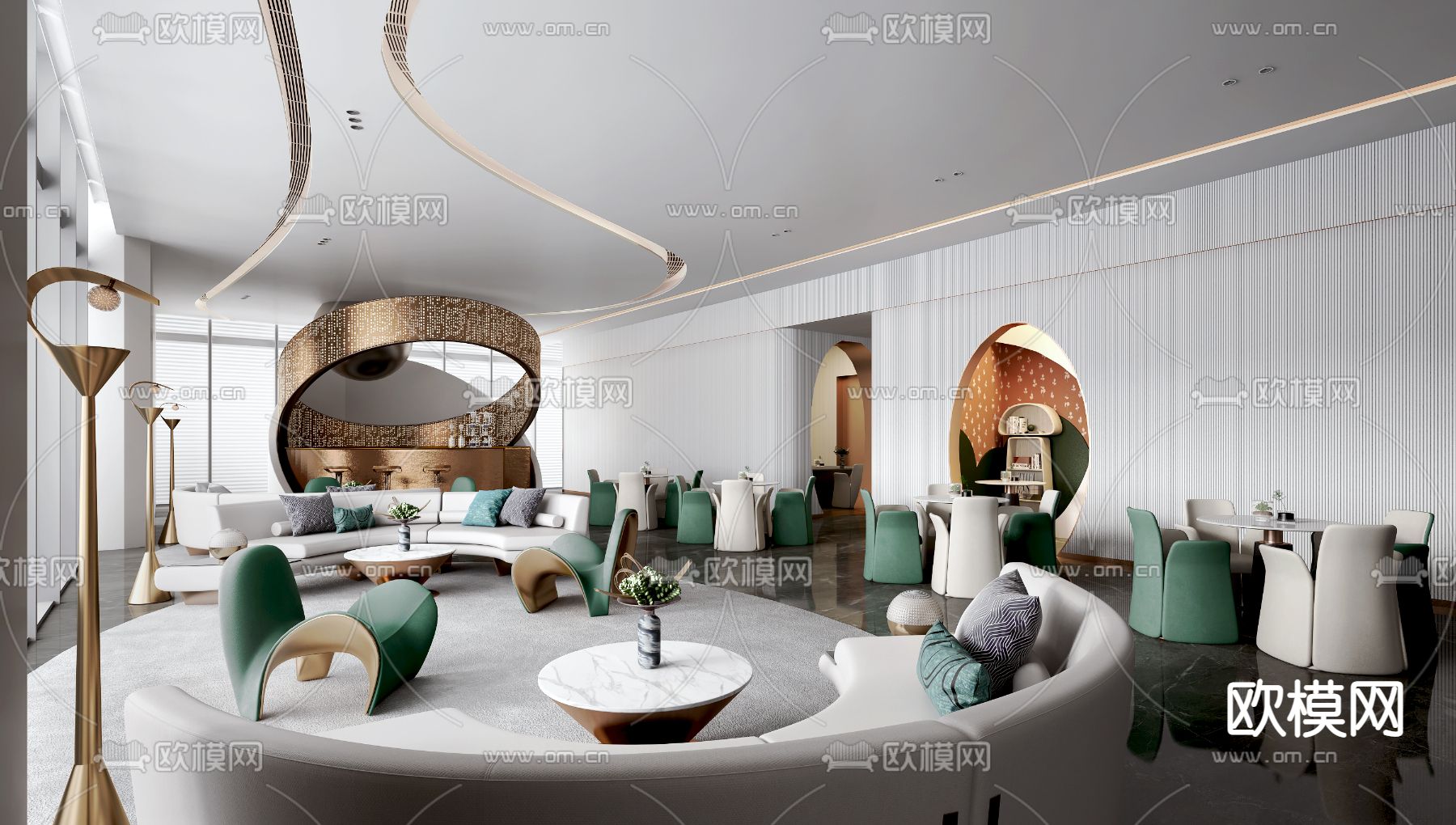 矩阵纵横 象珑公馆售楼处3d模型下载（渲染图1）