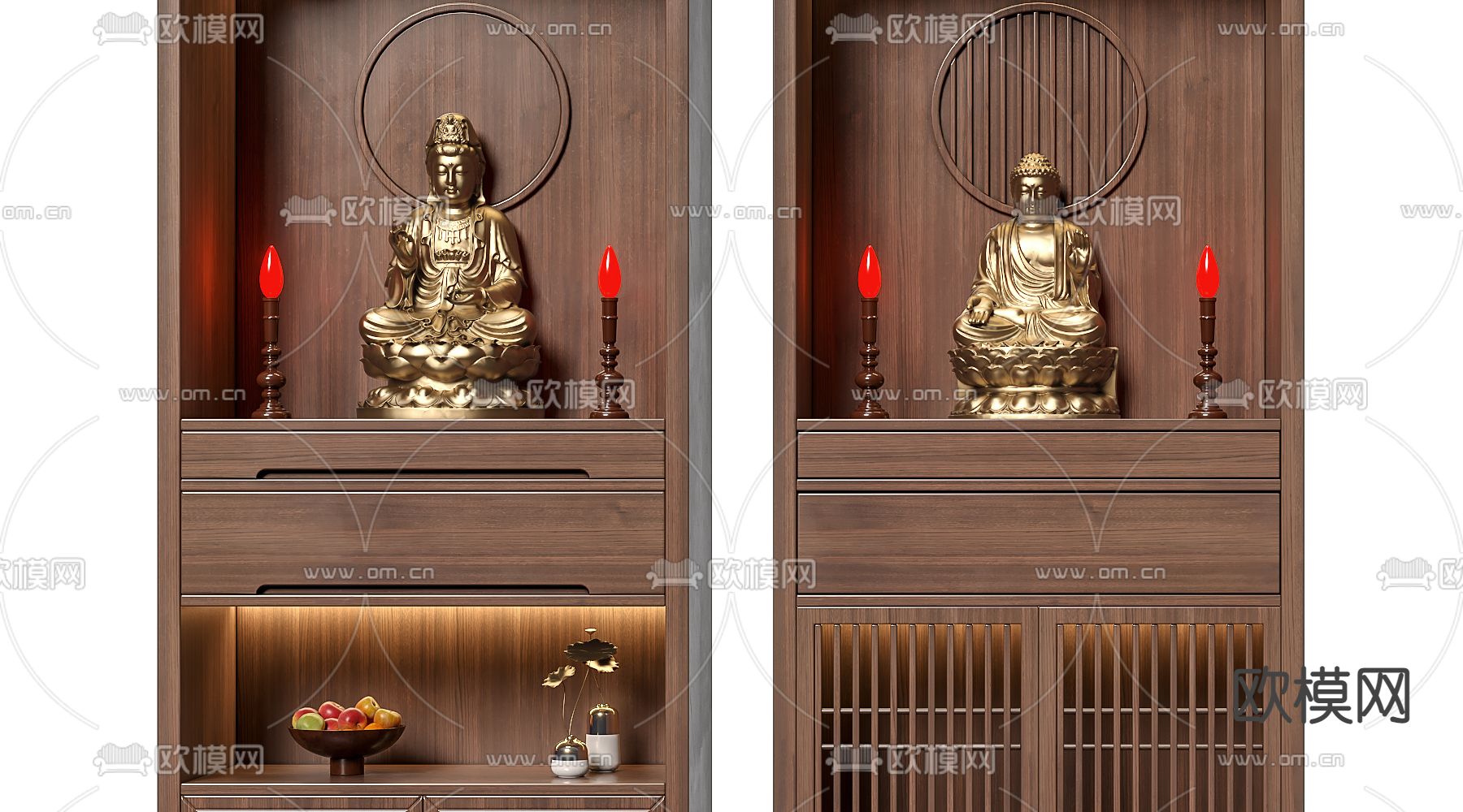 新中式佛龛神龛3d模型