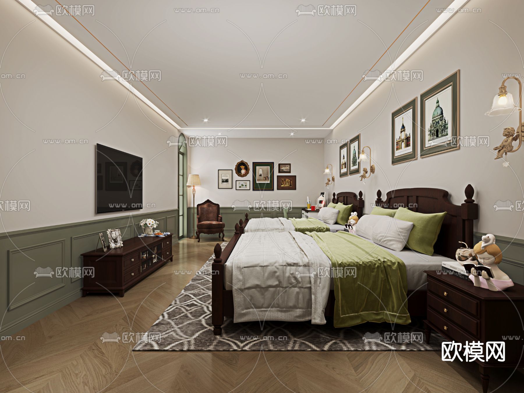 民国客栈民宿3d模型下载