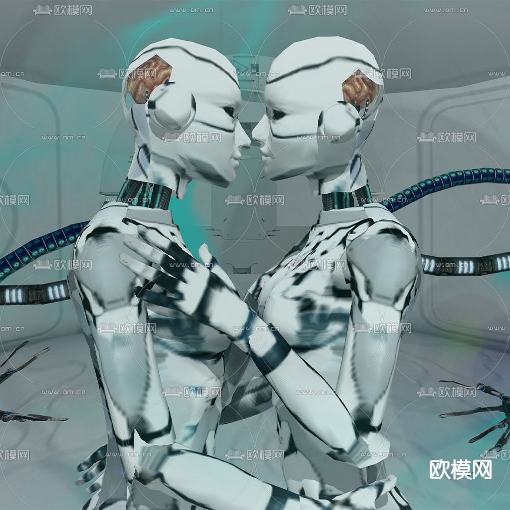 现代人工智能机器人su模型下载