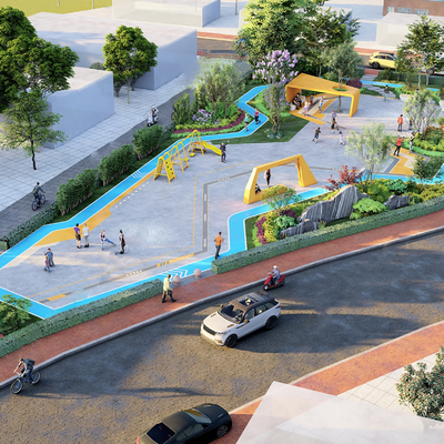 现代公园景观su模型