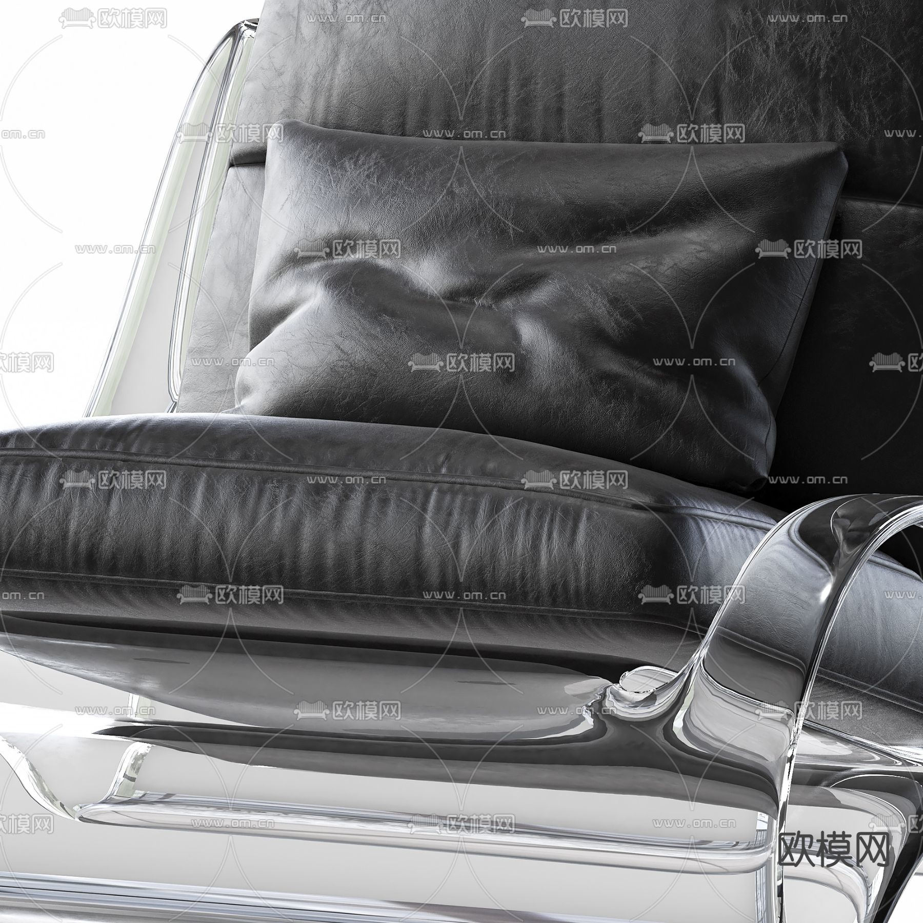 现代亚克力单人沙发3d模型下载（渲染图2）