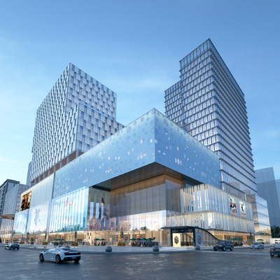 商场办公楼外观3d模型