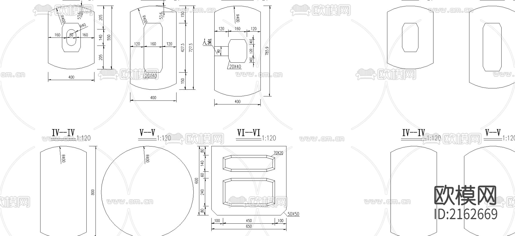 索塔构造CAD施工图下载（渲染图1）