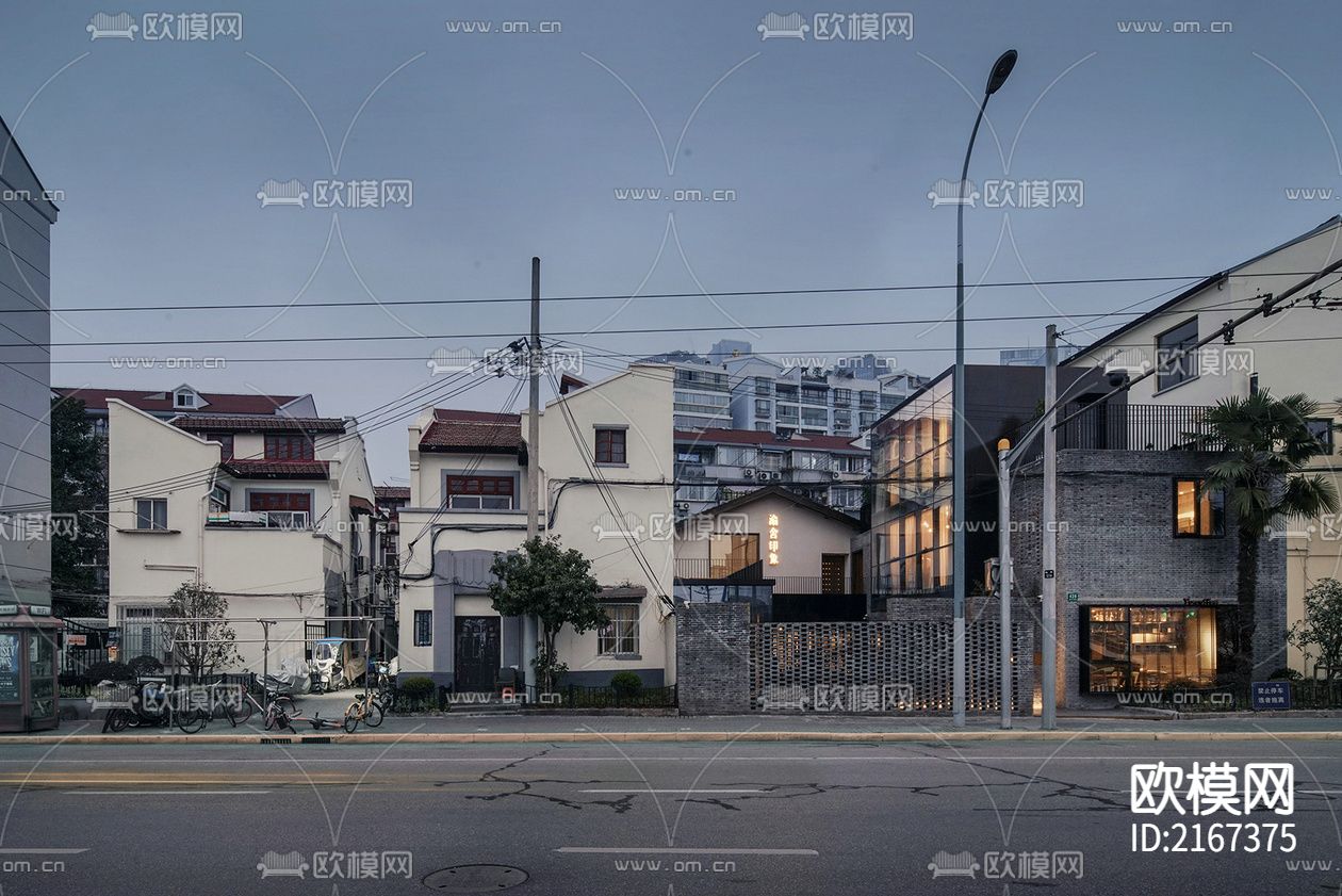 室外老城区街道外景贴图-免费3dmax模型库-欧模网