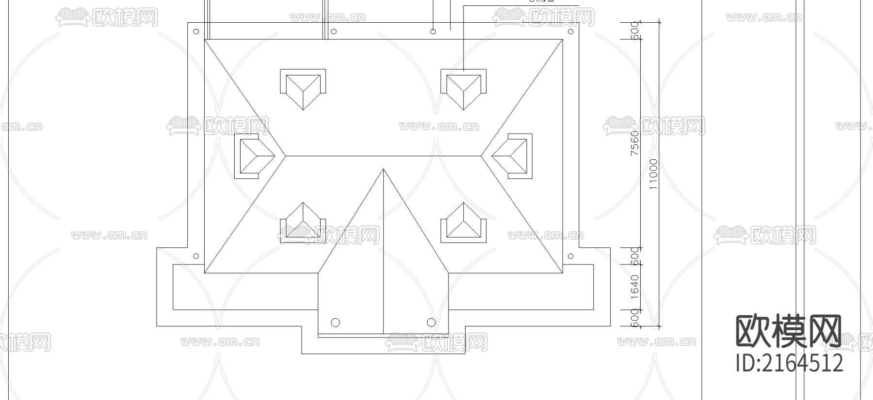 别墅全套CAD施工图下载（渲染图4）