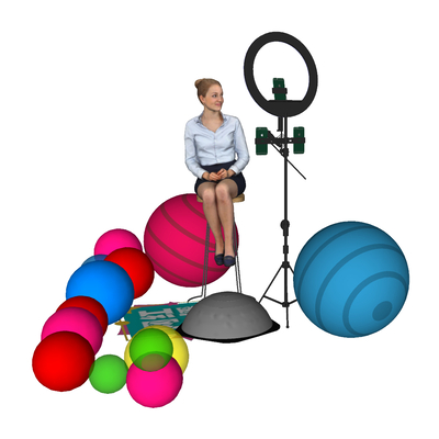  现代直播摄影架su模型 