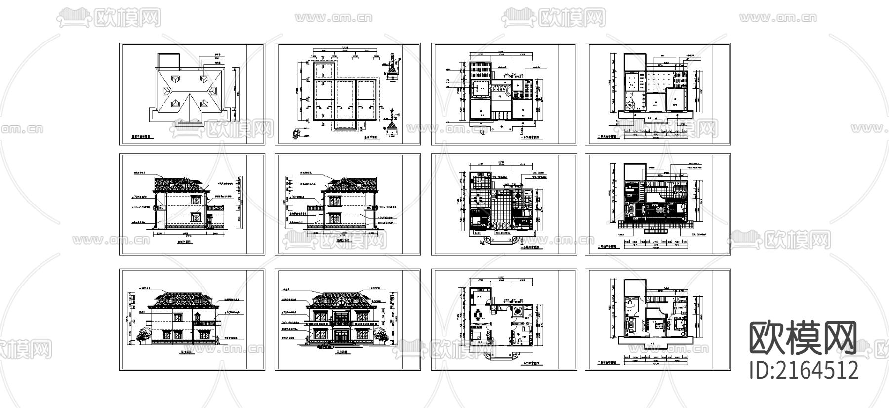 别墅全套CAD施工图下载（渲染图6）