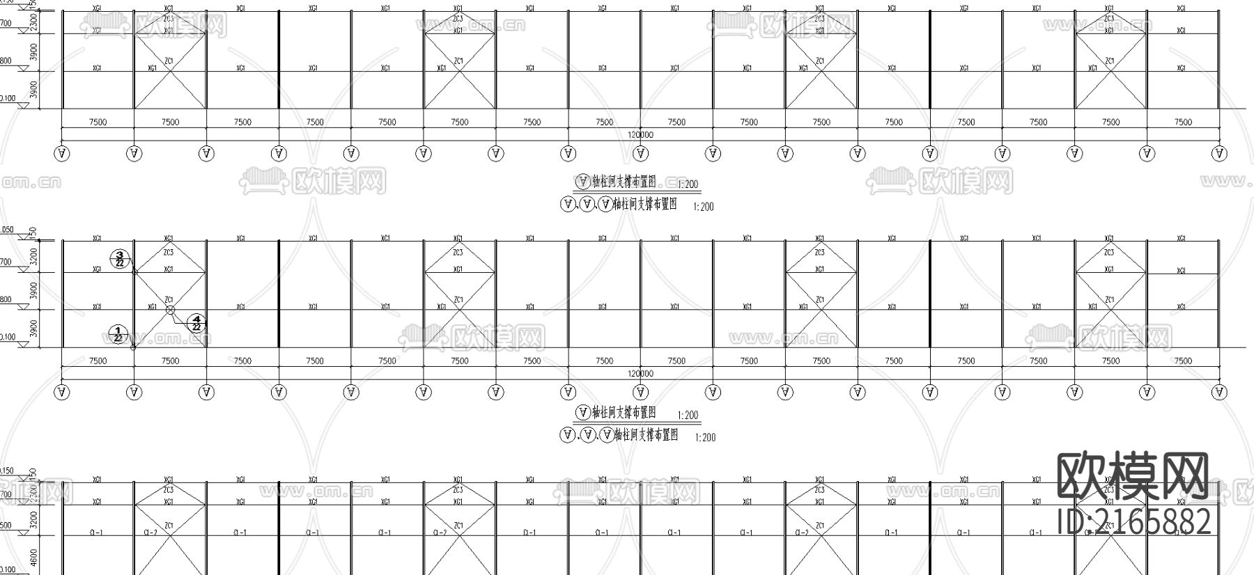 钢结构石材城cad施工图下载（渲染图2）