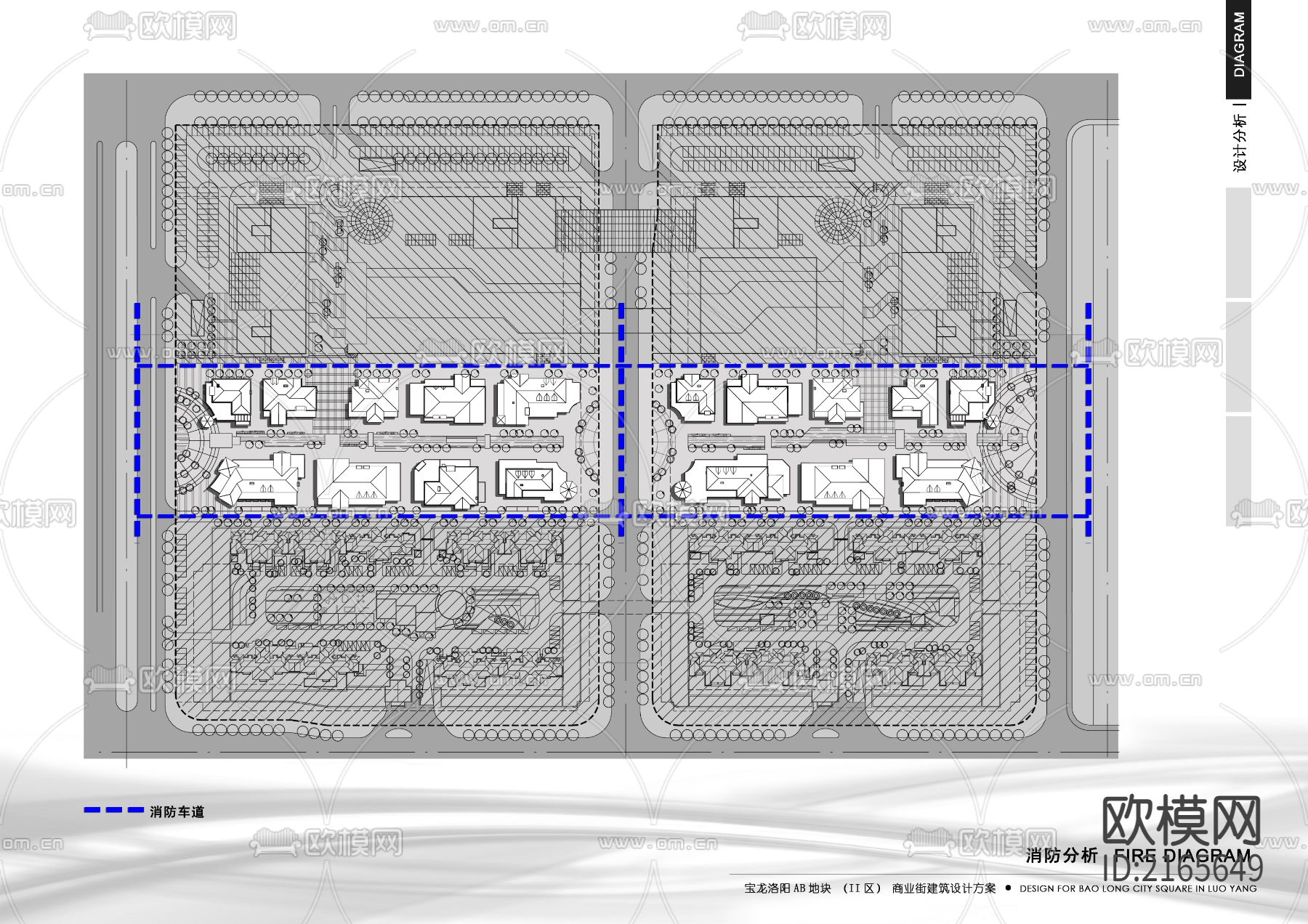 欧式商业街cad施工图下载（渲染图2）
