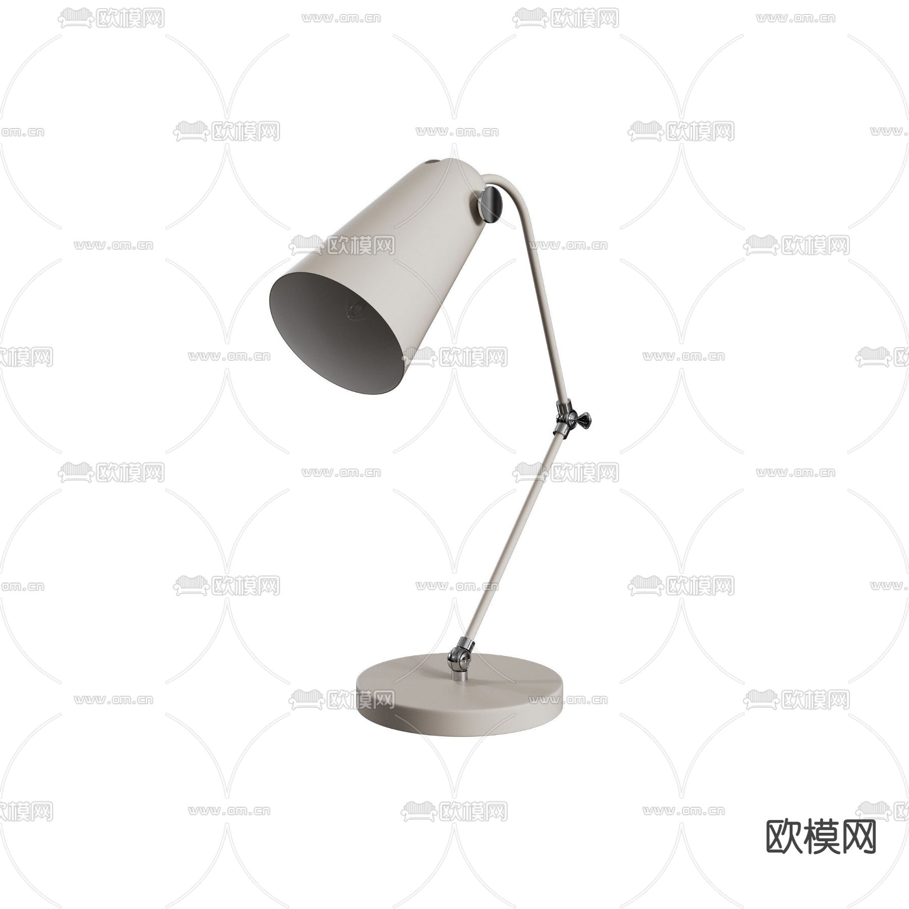 现代简约不锈钢艺术台灯免费3d模型下载