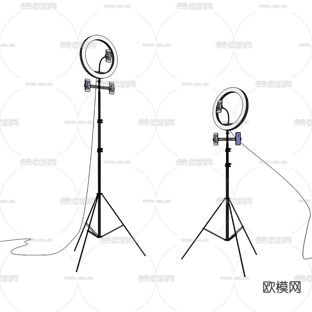 现代直播摄影架su模型