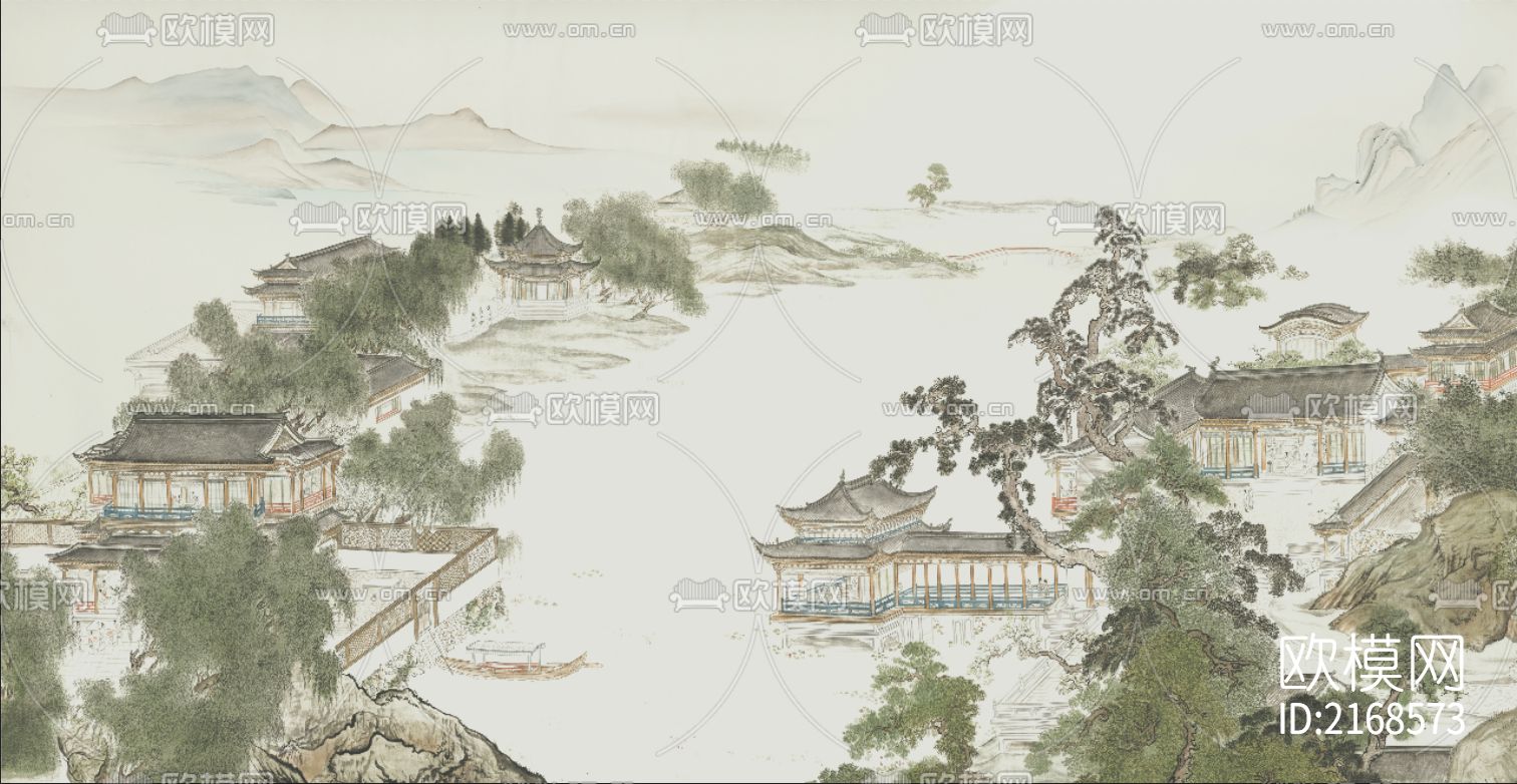 新中式壁纸下载（渲染图7）