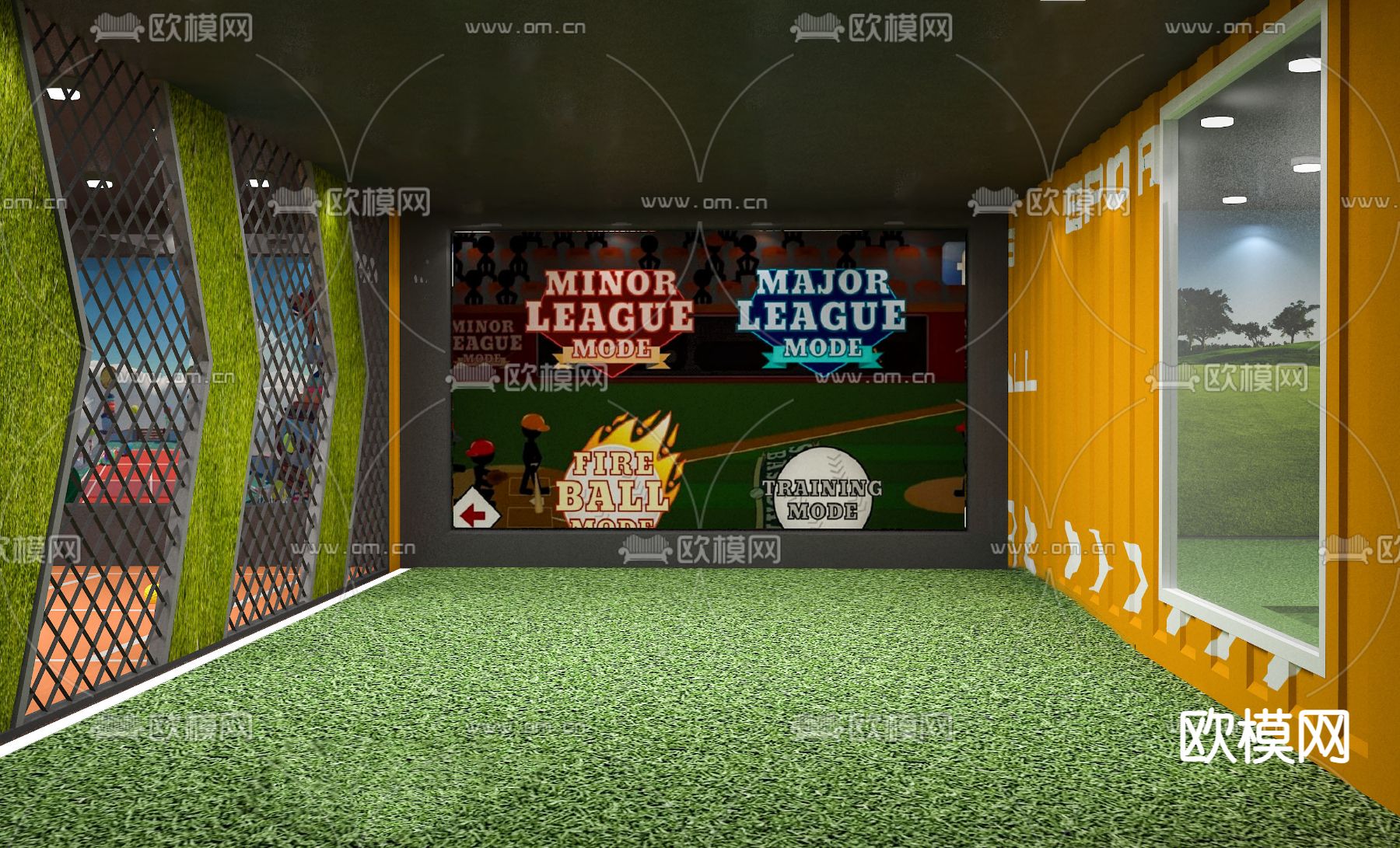 现代运动馆娱乐城3d模型下载（渲染图4）