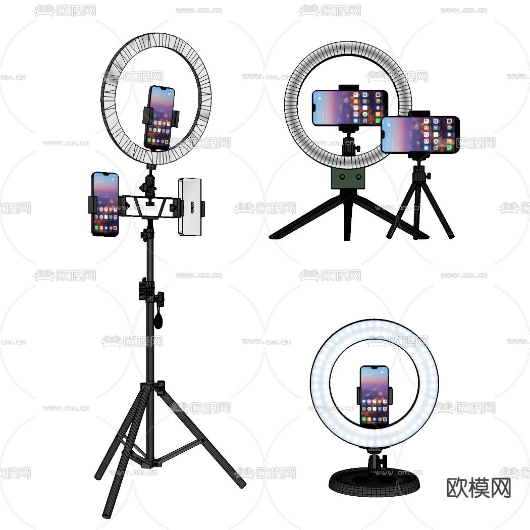 现代直播摄影架su模型下载