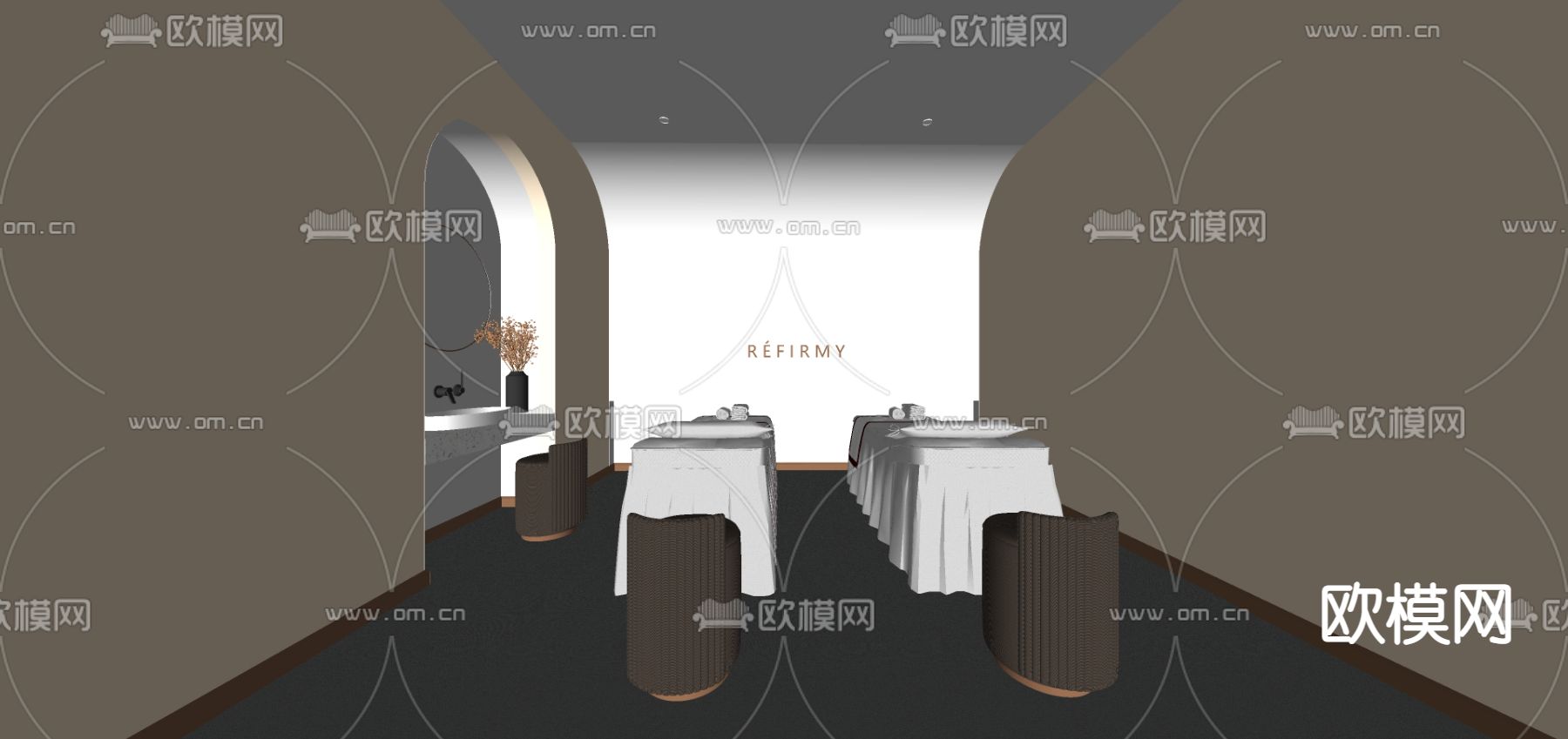 现代SPA护理室su模型下载