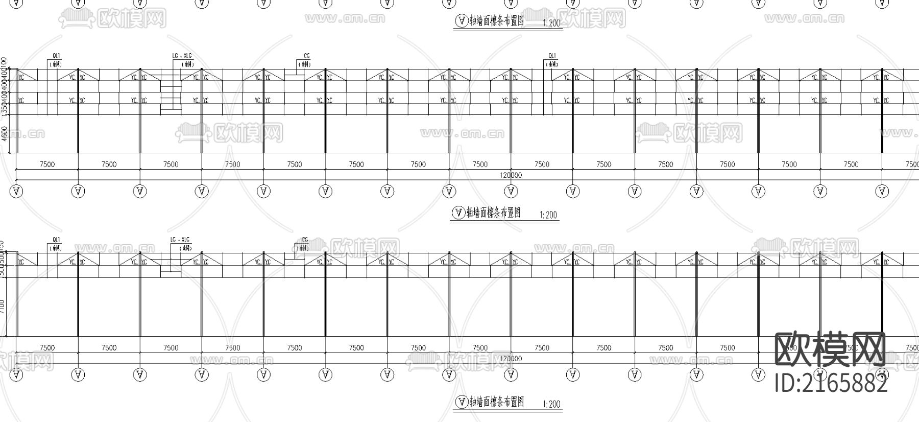 钢结构石材城cad施工图下载（渲染图1）