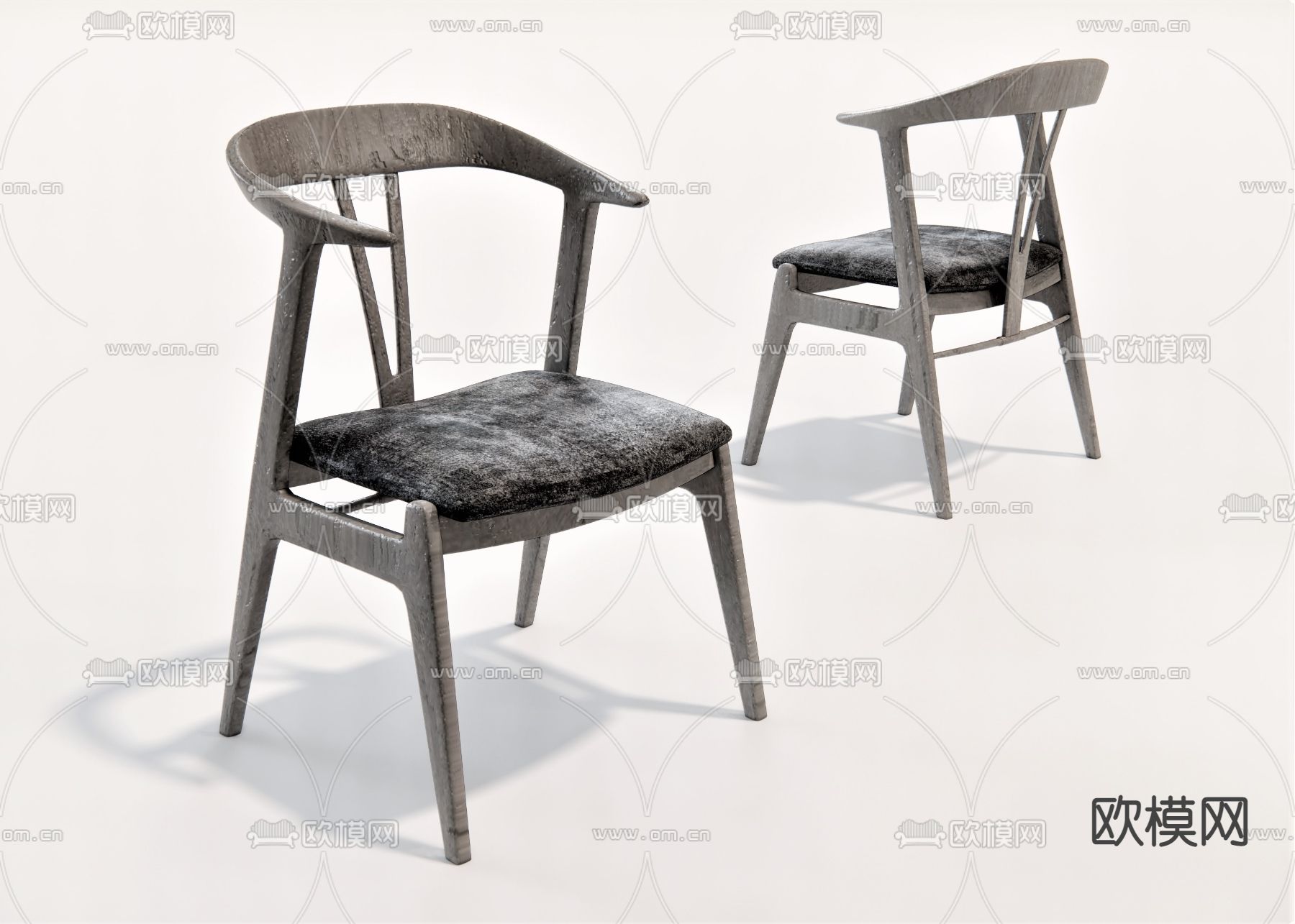 新中式休闲椅su模型下载（渲染图1）