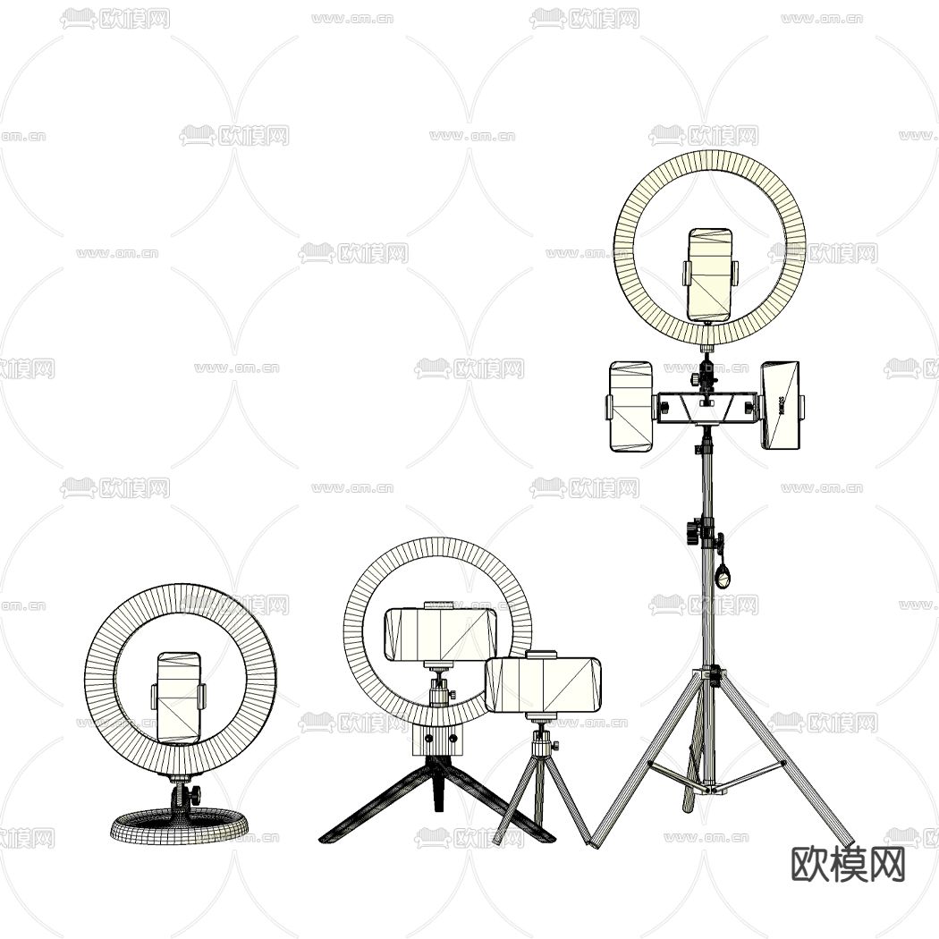 现代直播摄影架su模型下载