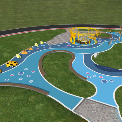  现代儿童游乐公园su模型 