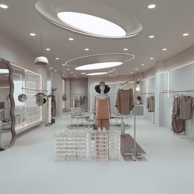 女装服装店3d模型
