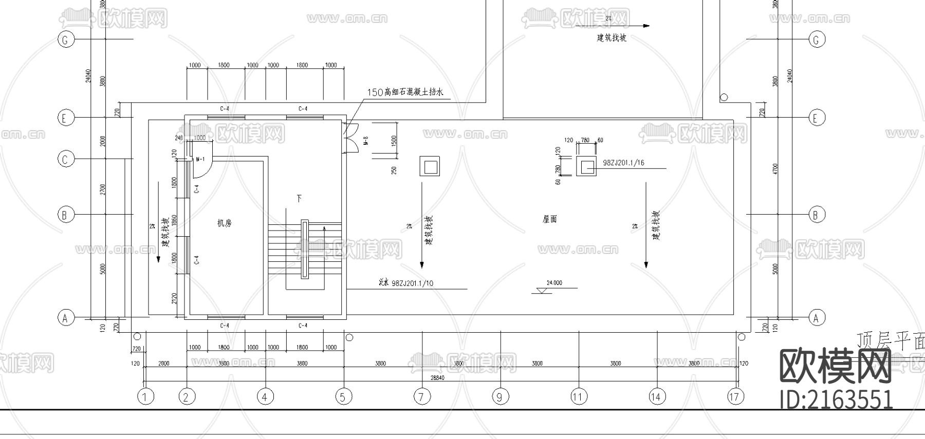 私人宾馆建筑CAD施工图下载（渲染图2）