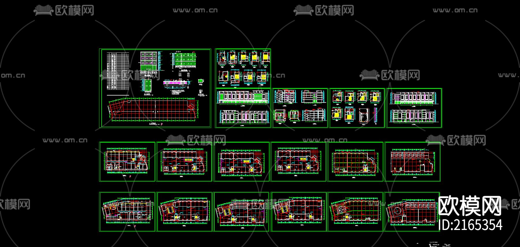 大型商场建筑CAD施工图下载（渲染图1）