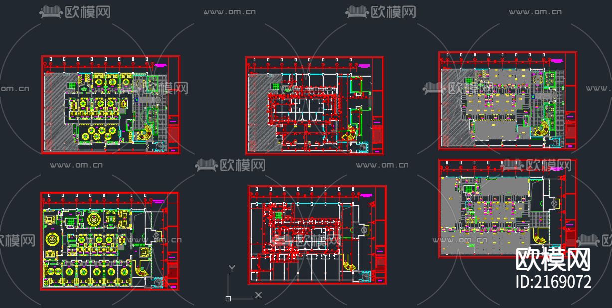 餐厅CAD施工图-免费3dmax模型库-欧模网