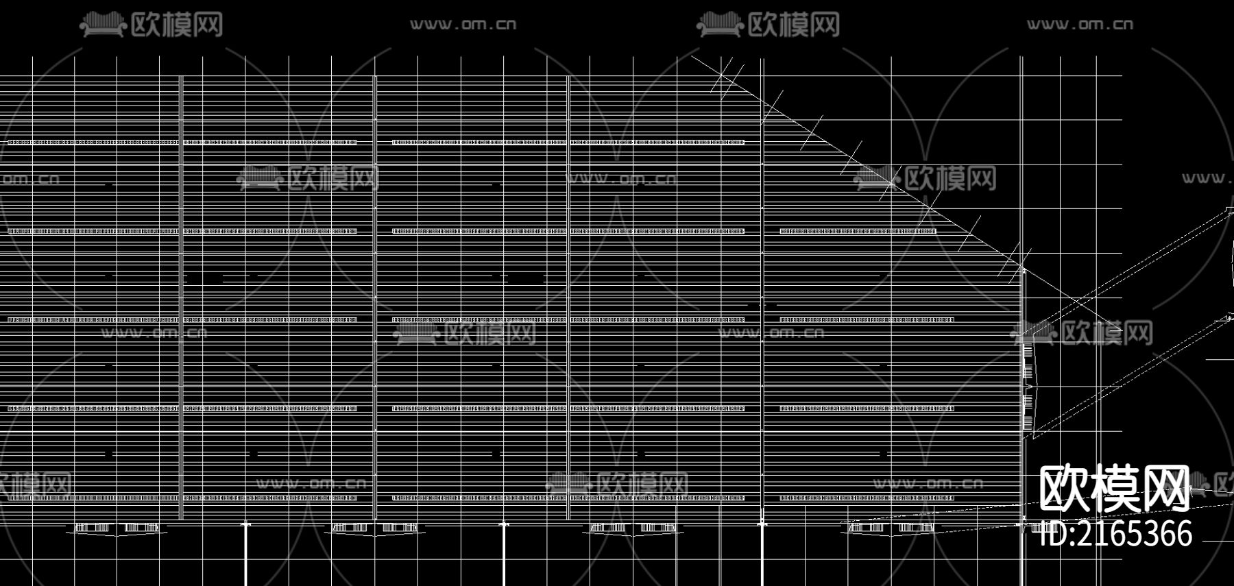 某公司1、3、4号车间钢结构CAD施工图下载