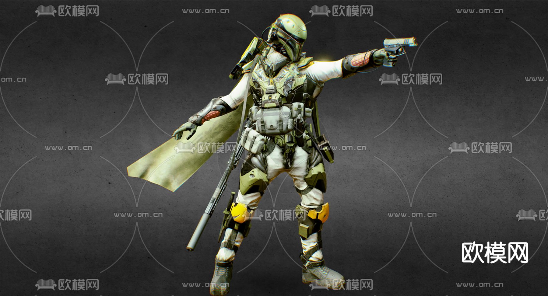 现代虚拟人物3d模型下载（渲染图2）