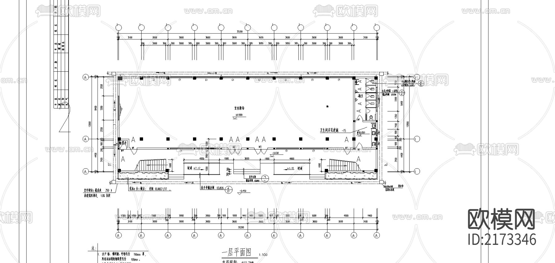 大堡小学全套cad施工图下载（渲染图5）