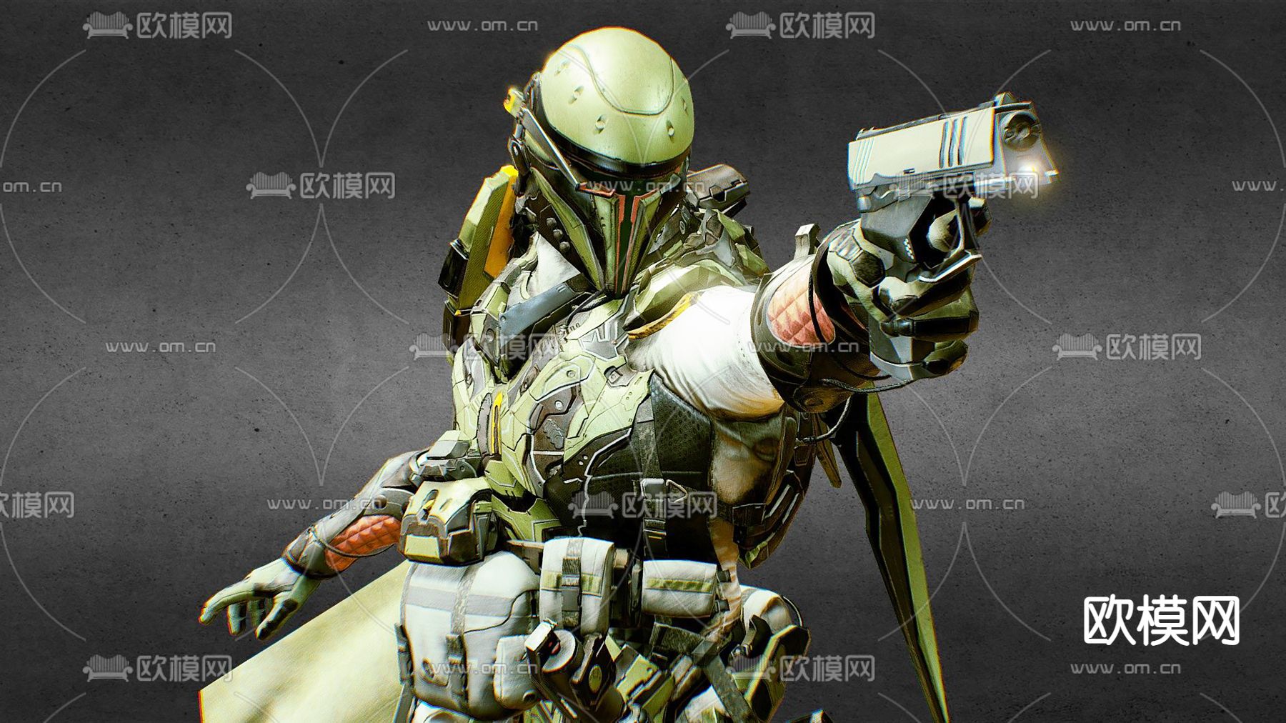 现代虚拟人物3d模型下载（渲染图1）