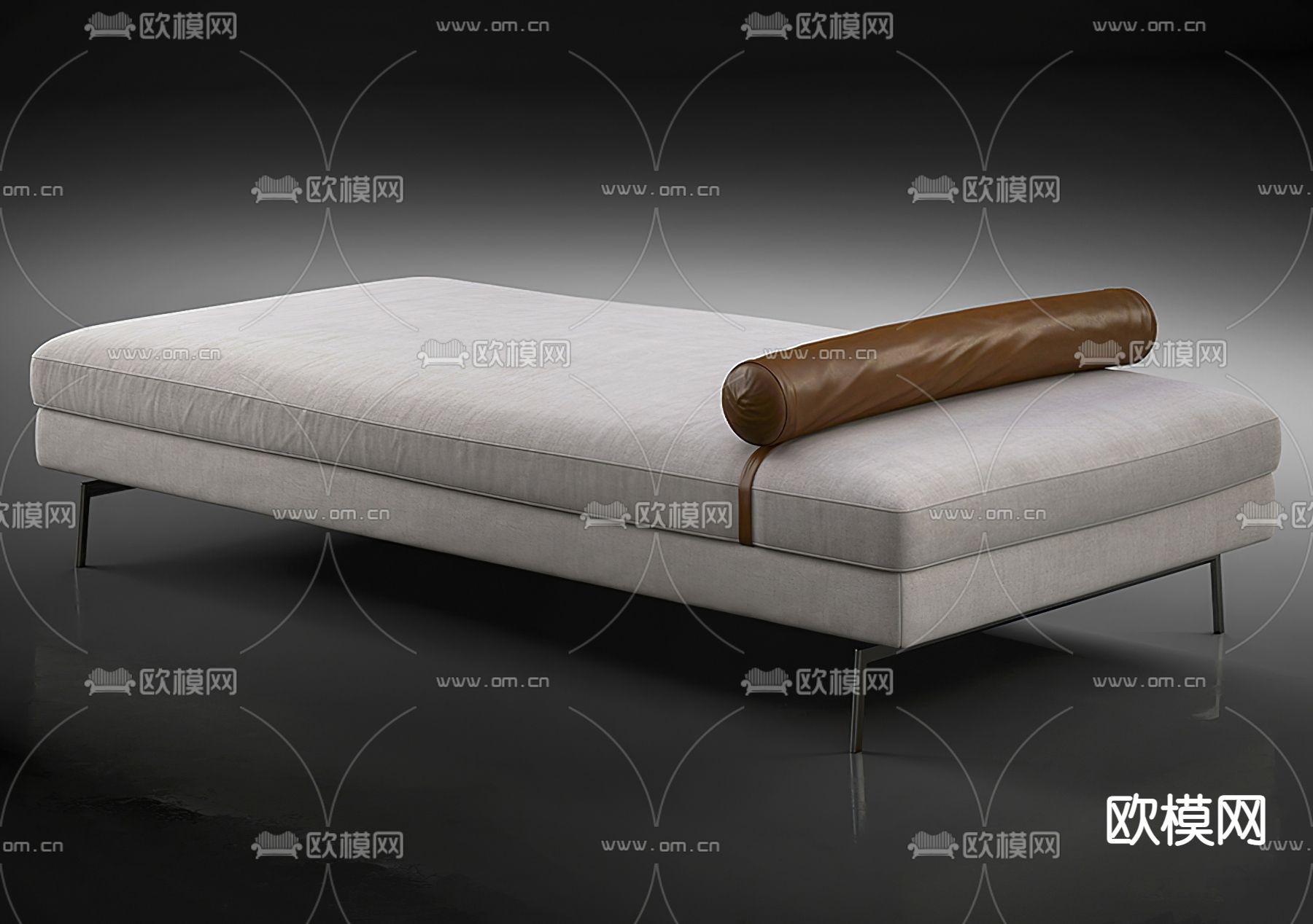 现代脚踏床尾凳3d模型下载