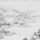 中式水墨山水壁画贴图