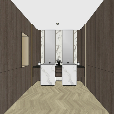  现代卫生间su模型 