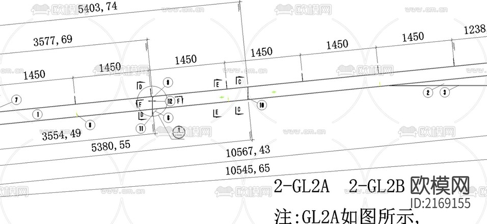 鋼結(jié)構(gòu)框架建筑CAD施工圖下載(渲染圖3)