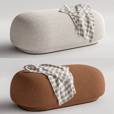  现代沙发凳床尾凳su模型 