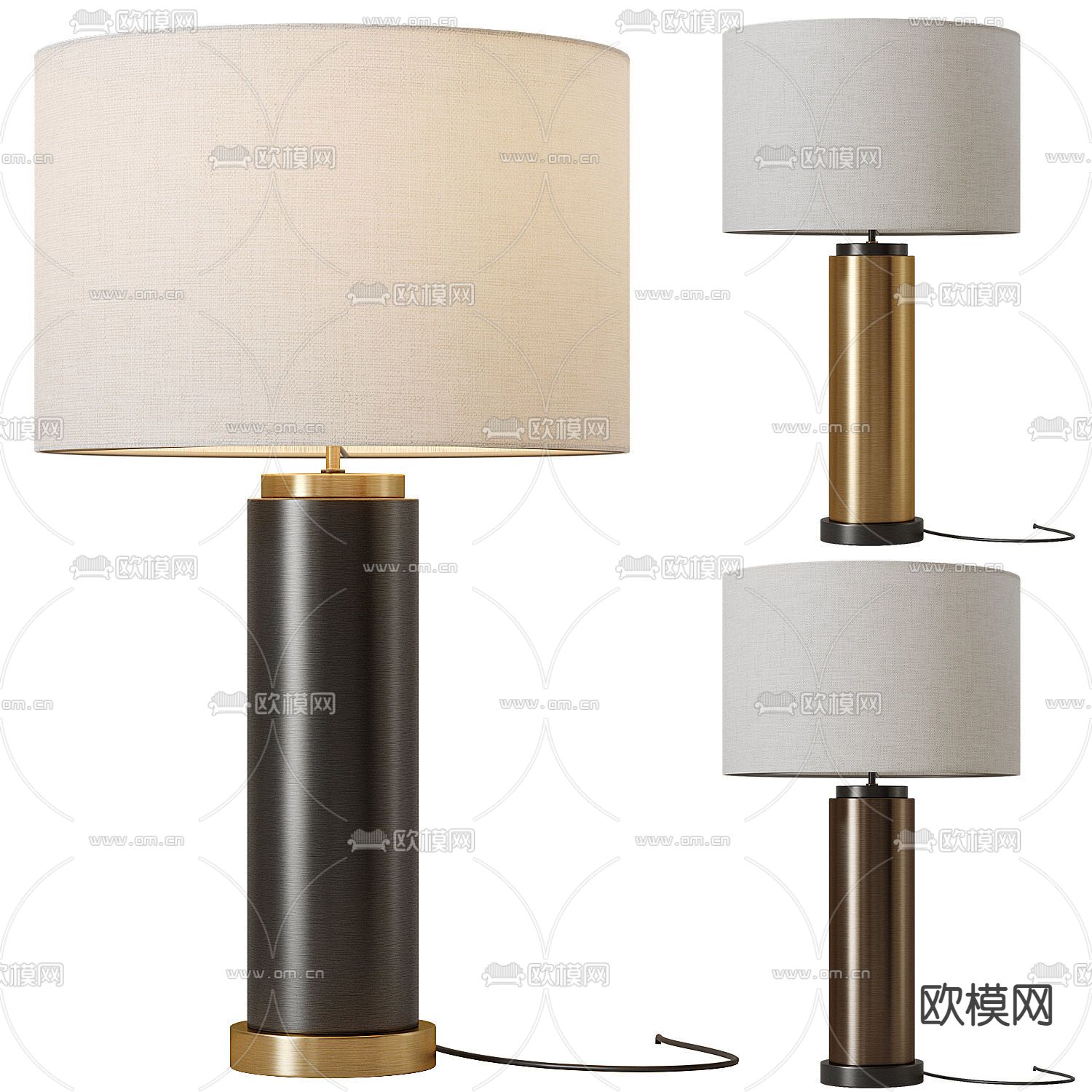 West Elm 台灯3d模型下载