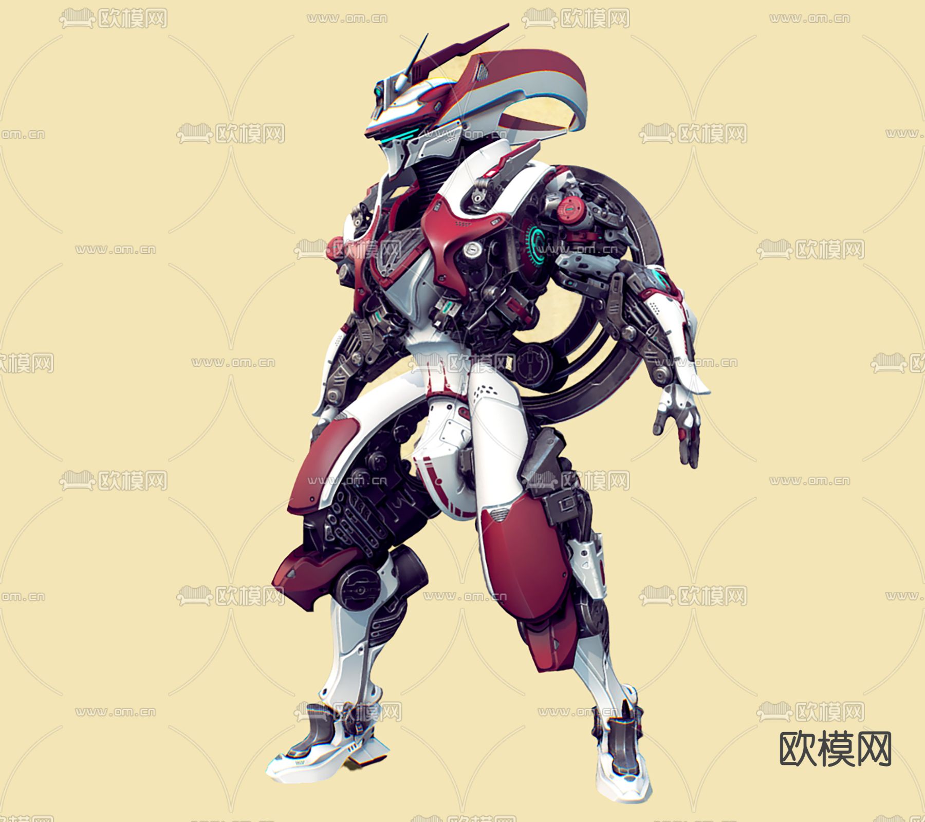 现代机器化战士圣骑士3d模型下载