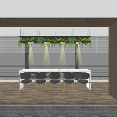  现代茶水间su模型 